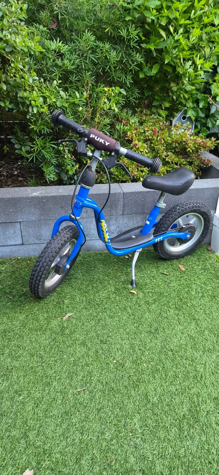 Puky loopfiets blauw met handrem, Ophalen, Gebruikt, Minder dan 16 inch