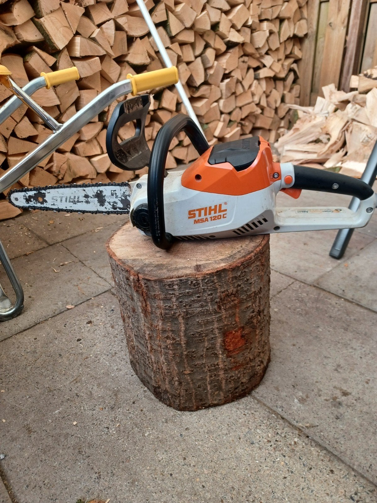 stihl msa 120 accu kettingzaag, Ophalen, Zo goed als nieuw, Overige soorten, Stihl