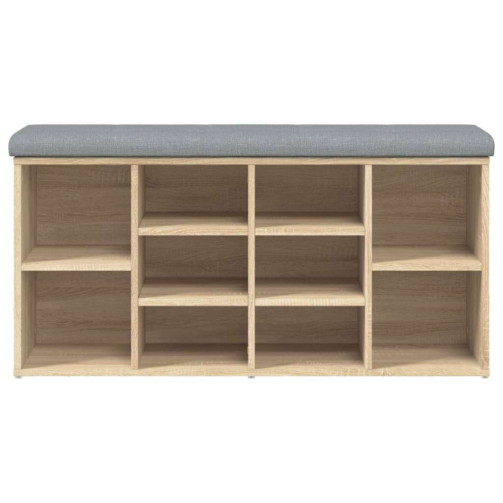 Schoenenbank bank schoenen 102x32x50 cm eiken GRATIS BEZORGD, Verzenden, Minder dan 75 cm, Schoenenbank, Rechte bank