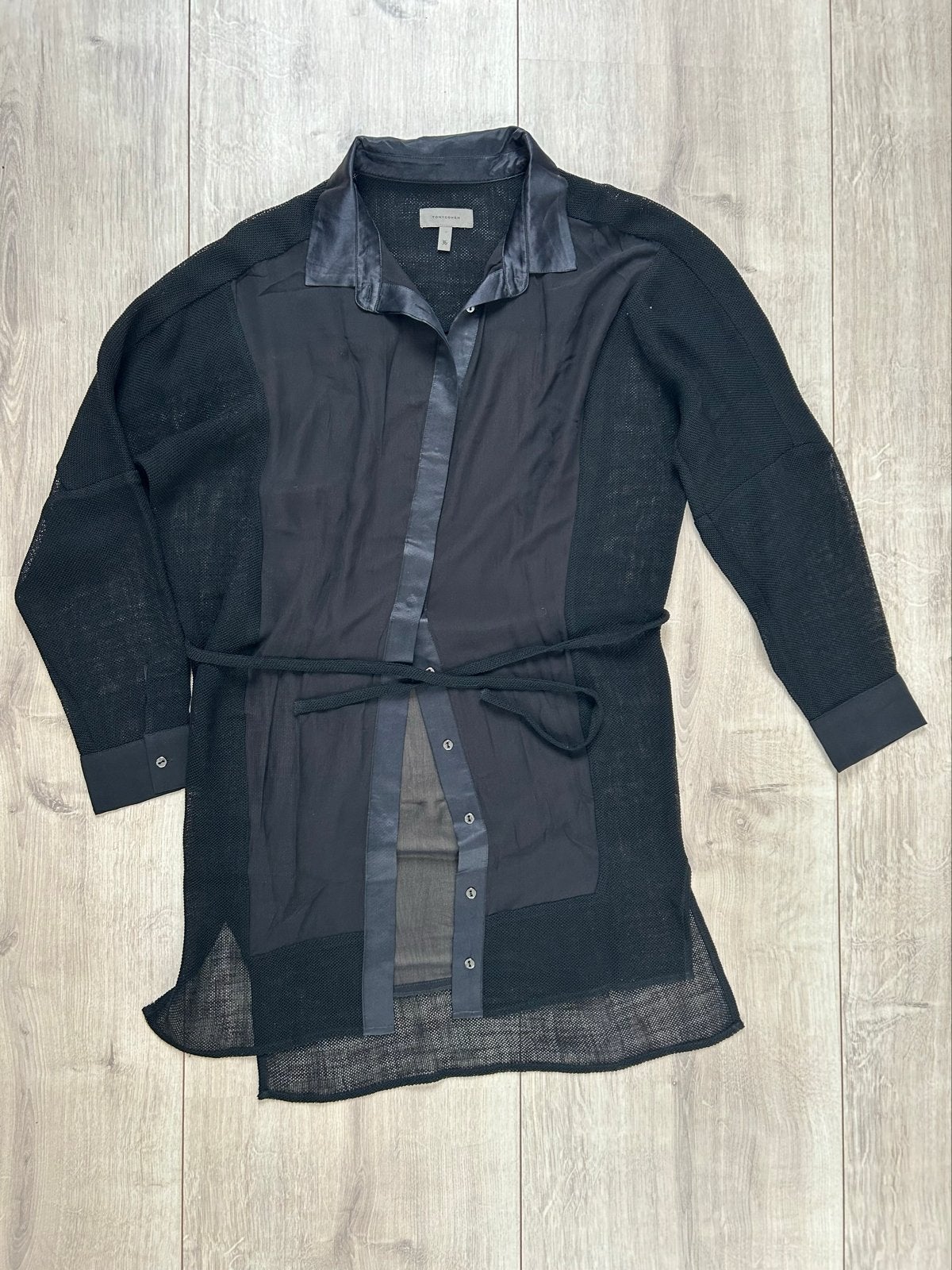 TONY COHEN Zwarte blouse/tuniek maat 36 (S), Ophalen of Verzenden, Zo goed als nieuw, Maat 36 (S), Zwart
