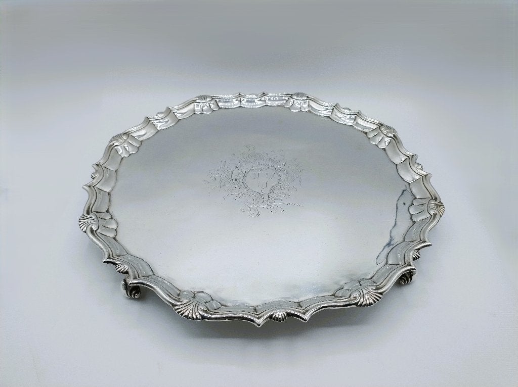 Zilveren cabaret, R. Abercomby, Londen, 1741, Verzenden, Zilver