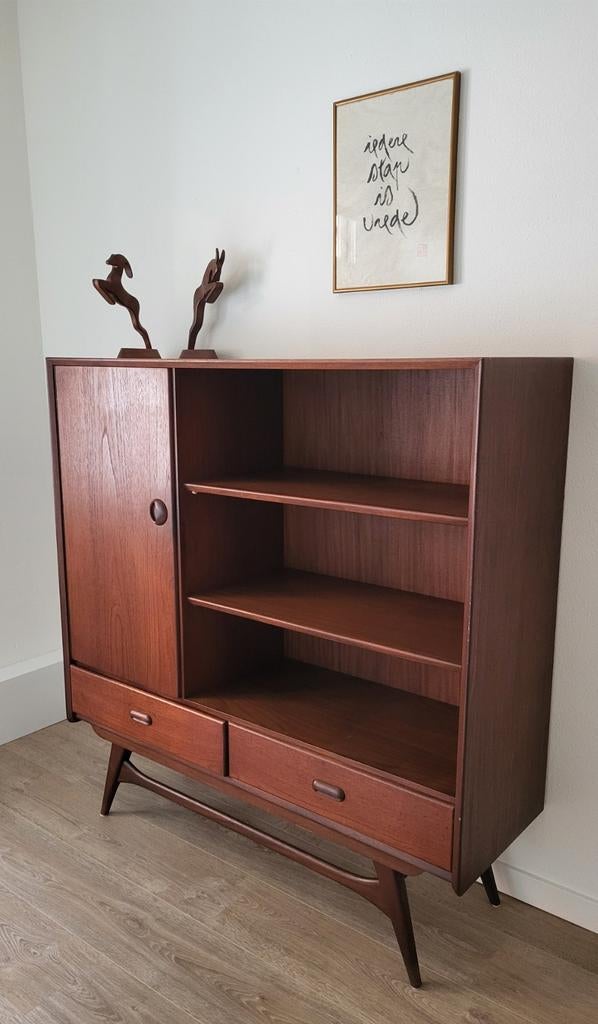 Webe Louis van Teeffelen vintage boekenkastje, Ophalen, 100 tot 150 cm, Teakhout, Zo goed als nieuw