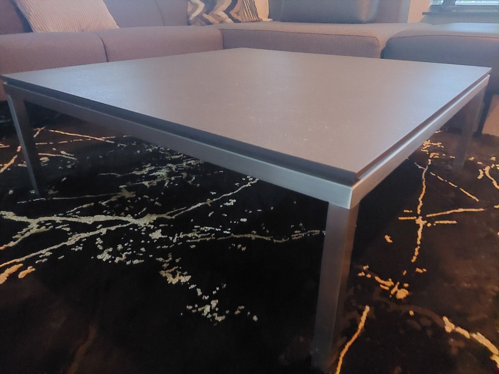 Salontafel met keramisch blad, Huis en Inrichting, Tafels | Salontafels, Ophalen, Vierkant, Nieuw, 50 tot 100 cm