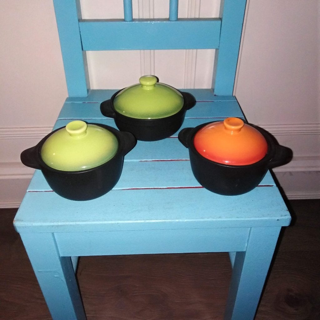 Mini pannetjes Siaki 3 stuks, Ophalen, Steen/keramiek, Meerkleurig, Overige typen
