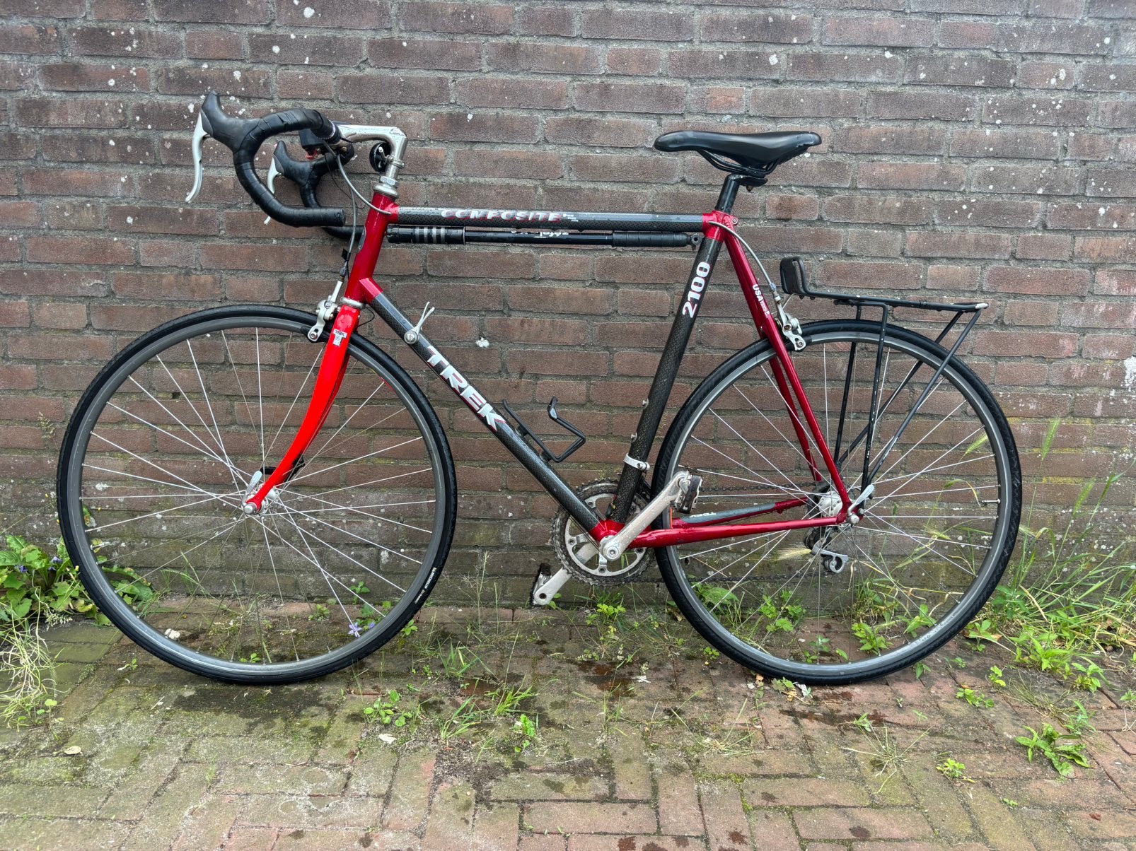 Trek 2100 Composite racefiets framemaat 60 cm – Shimano 105, Gebruikt, Velgrem, 15 tot 20 versnellingen, 57 tot 61 cm