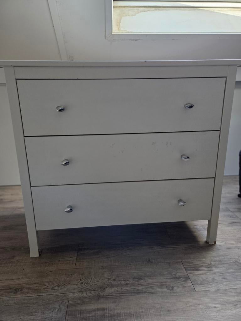 Witte ladenkast met 3 laden, Ophalen of Verzenden