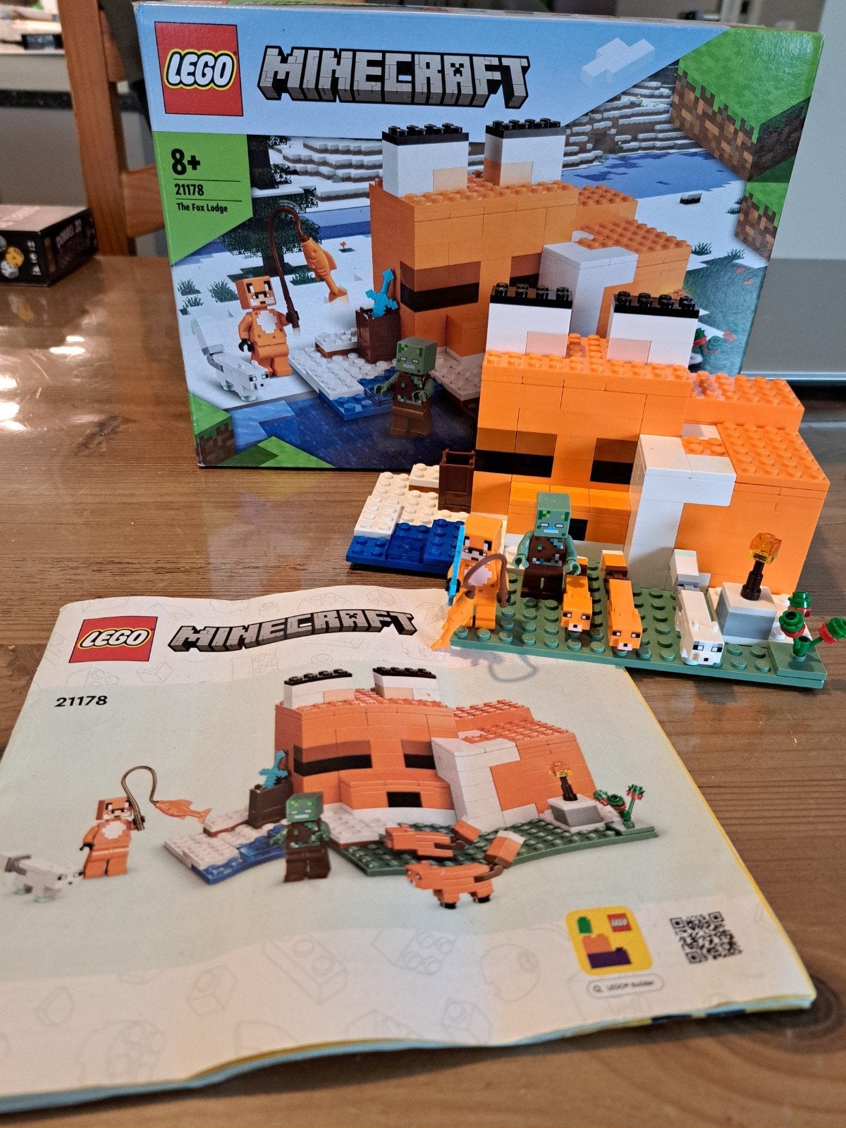 Lego 21178 Minecraft Vossenhuis, Minecraft, Lego, Ophalen of Verzenden, Zo goed als nieuw