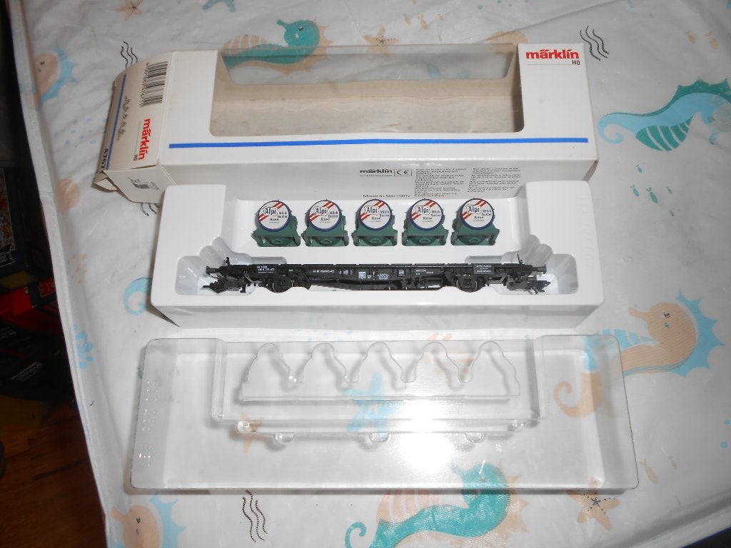 Märklin 47671 Container wagon ALPI Käse, Oostenrijk OBB, Wisselstroom, Ophalen of Verzenden, Märklin, Nieuw