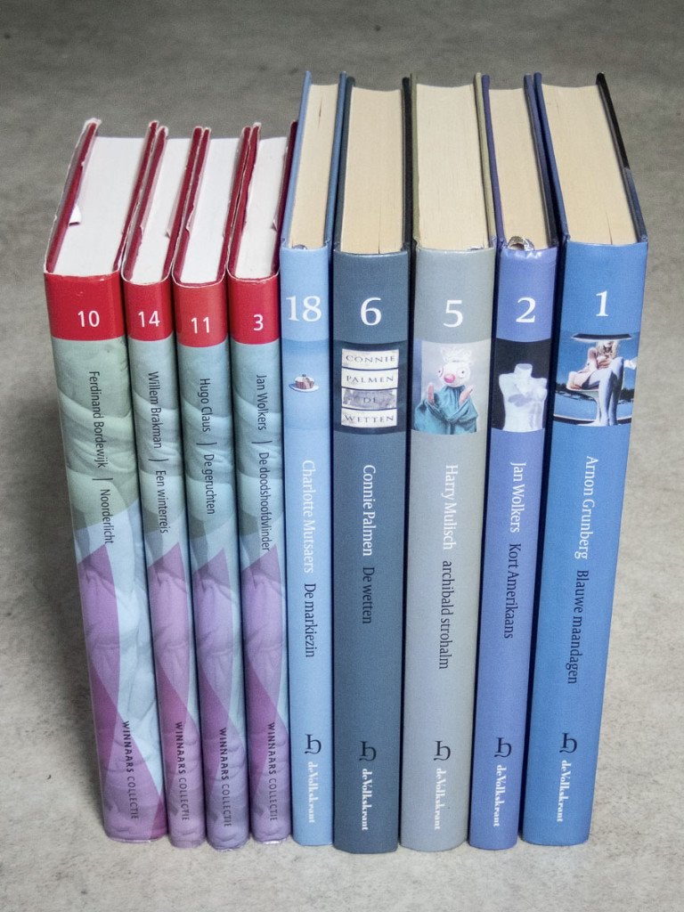9x Nederlandse literatuur (hardcovers), Ophalen of Verzenden, Zo goed als nieuw, Diverse auteurs (o.a. Palmen, Mulisch, Wolkers, Grunberg)