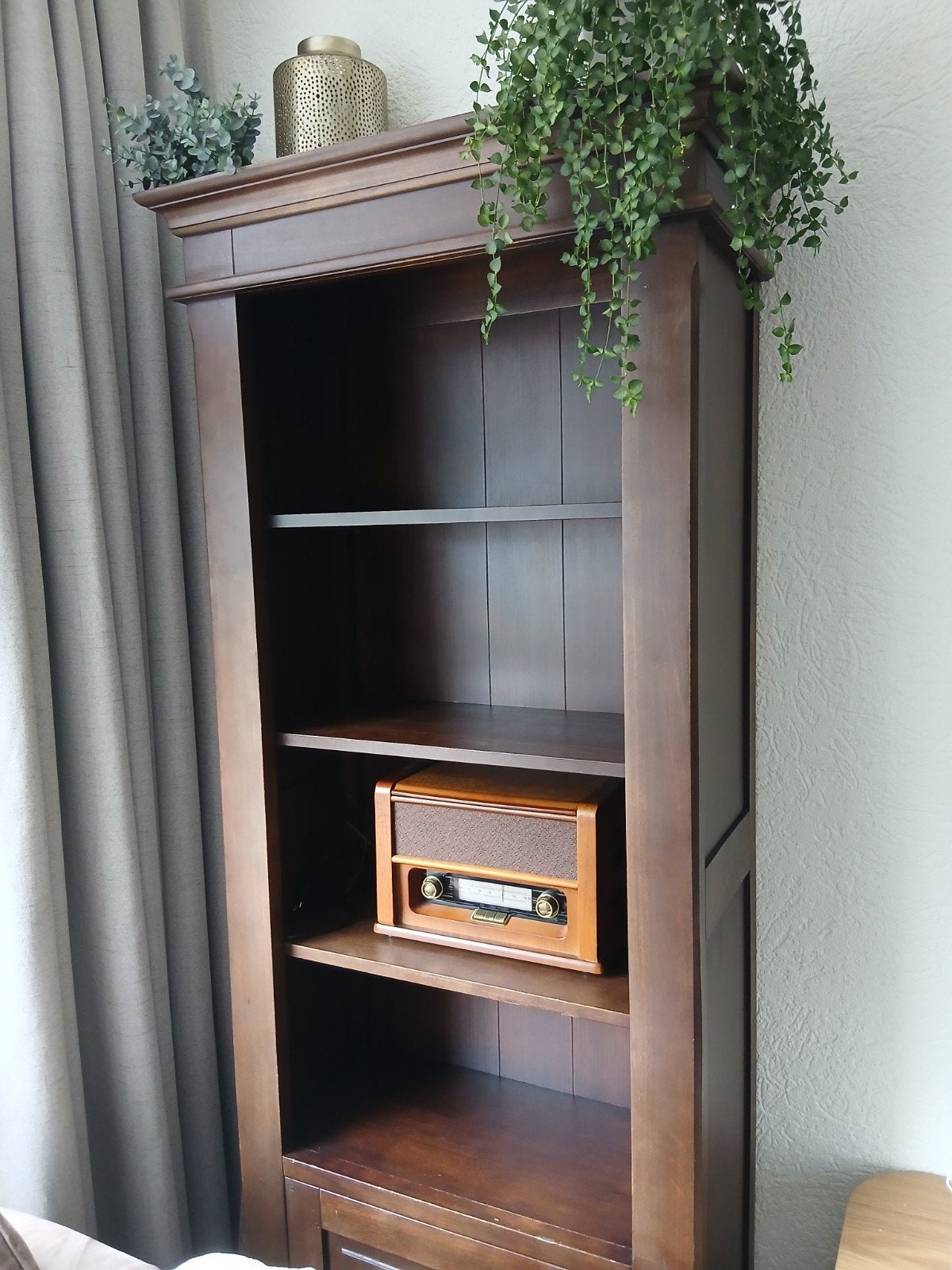 Koloniale boekenkast met deur- 178 cm hoog, Ophalen, Koloniaal, 50 tot 100 cm, 150 tot 200 cm