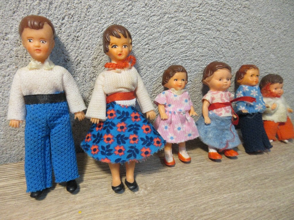 Vintage Ari poppenhuis poppen poppetjes, Verzamelen, Poppenhuizen en Toebehoren, Ophalen of Verzenden, Gebruikt, Popje