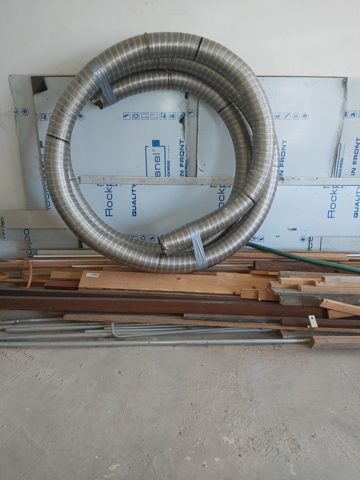 8m flexibele enkelwandige rookgasbuis 110mm nieuw, Ophalen, Nieuw