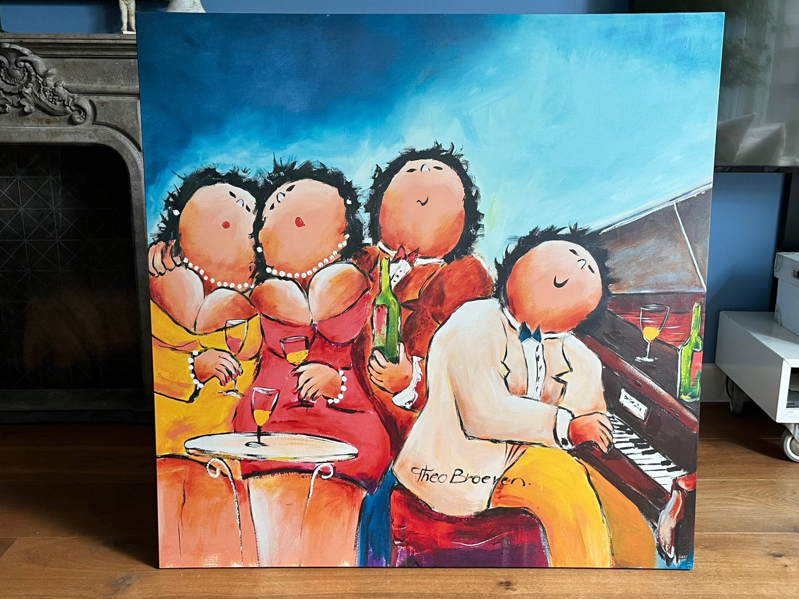 Dikke Dames “Piano Spelen”, Antiek en Kunst, Ophalen