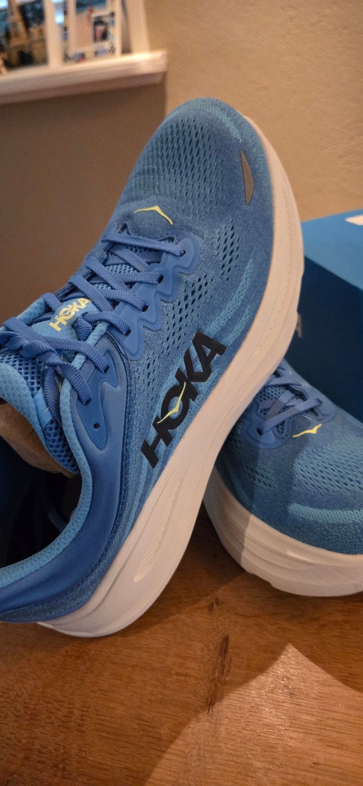 HOKA Bondi 9 Wide – Blauw – Maat 45 1/3 – Nieuw!, Overige merken, Hardloopschoenen, Nieuw, Ophalen of Verzenden
