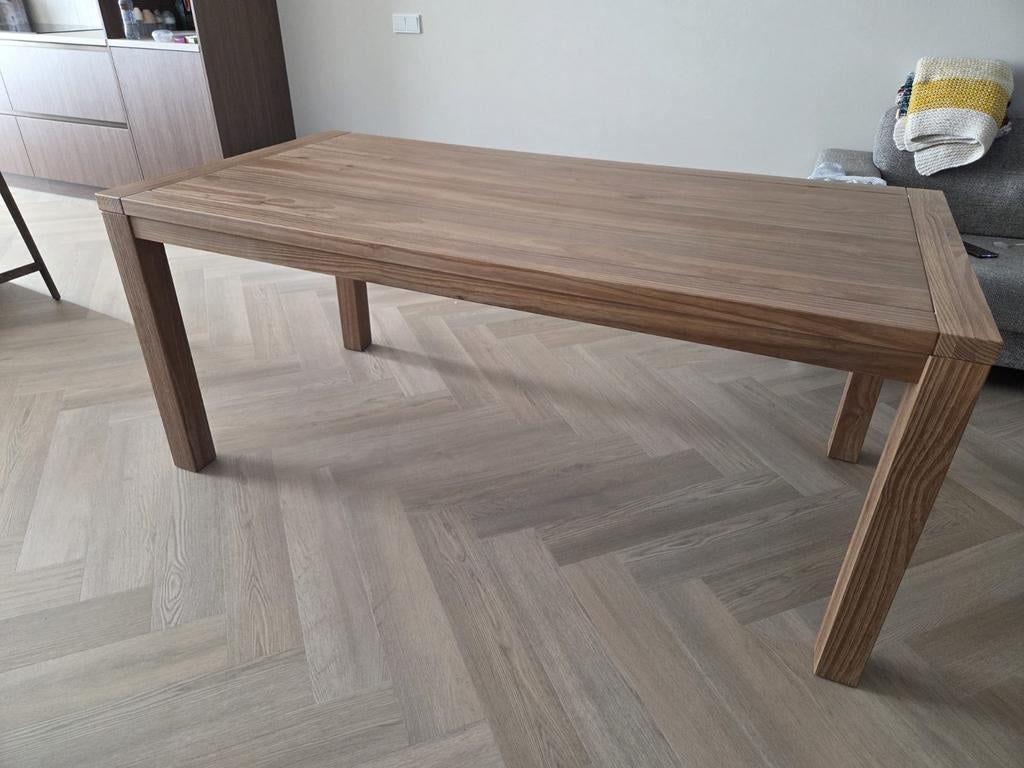 Mooie massief grenen houten tafel, Ophalen, Zo goed als nieuw, Rechthoekig, 50 tot 100 cm