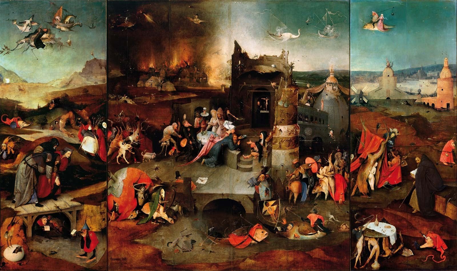 3 Luik puzzel afbeelding schilderij Hieronymus Bosch, Hobby en Vrije tijd, Denksport en Puzzels, Ophalen of Verzenden, Meer dan 1500 stukjes
