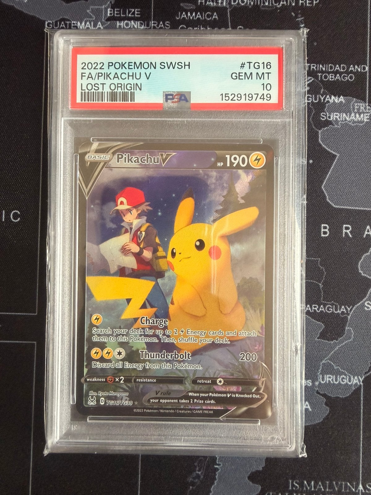 Pikachu V FA TG16 Lost Origin PSA 10 - Pokémon Kaart, Ophalen of Verzenden, Nieuw, Losse kaart, Foil