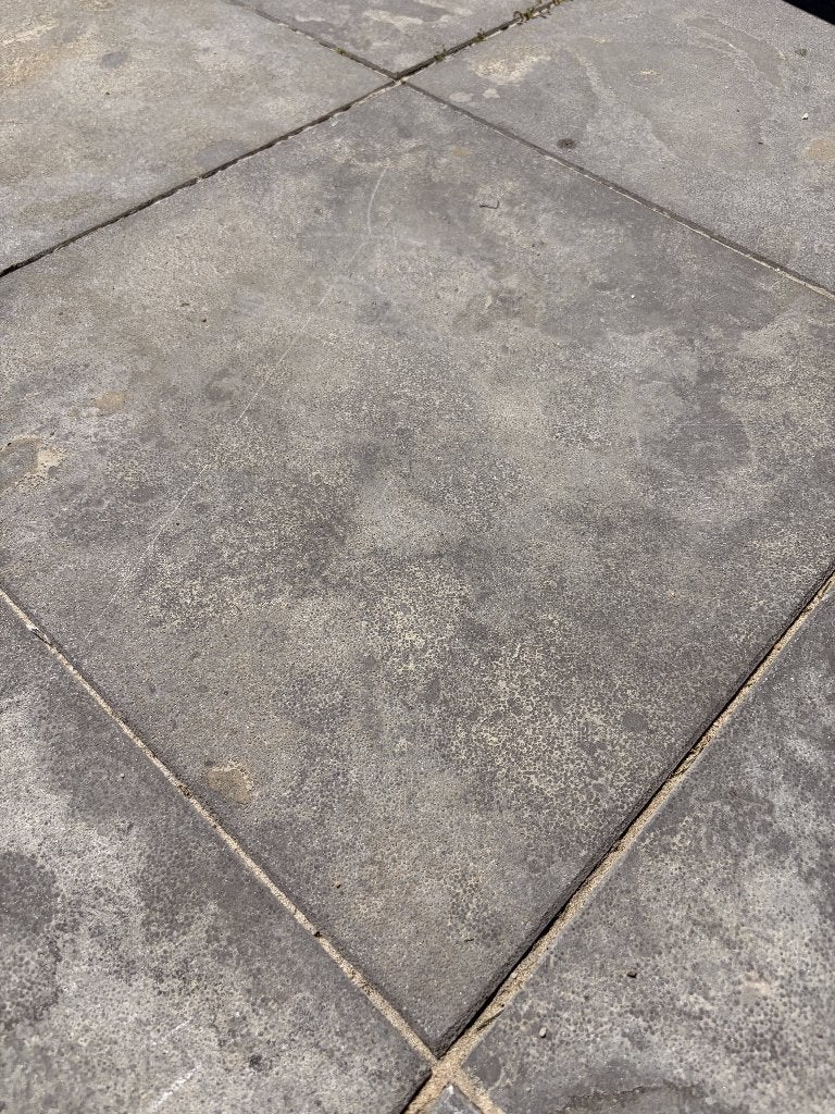 Natuursteen terrastegels 40x40, 45 stuks, Ophalen, Gebruikt, Gecoat, Terrastegels