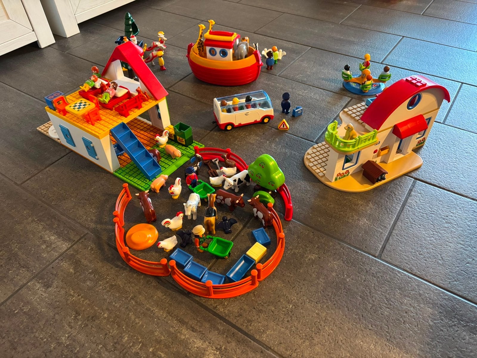 Grote Playmobil 1.2.3 set: Boerderij, Huis, Ark & meer!, Ophalen of Verzenden, Gebruikt, Jongen of Meisje