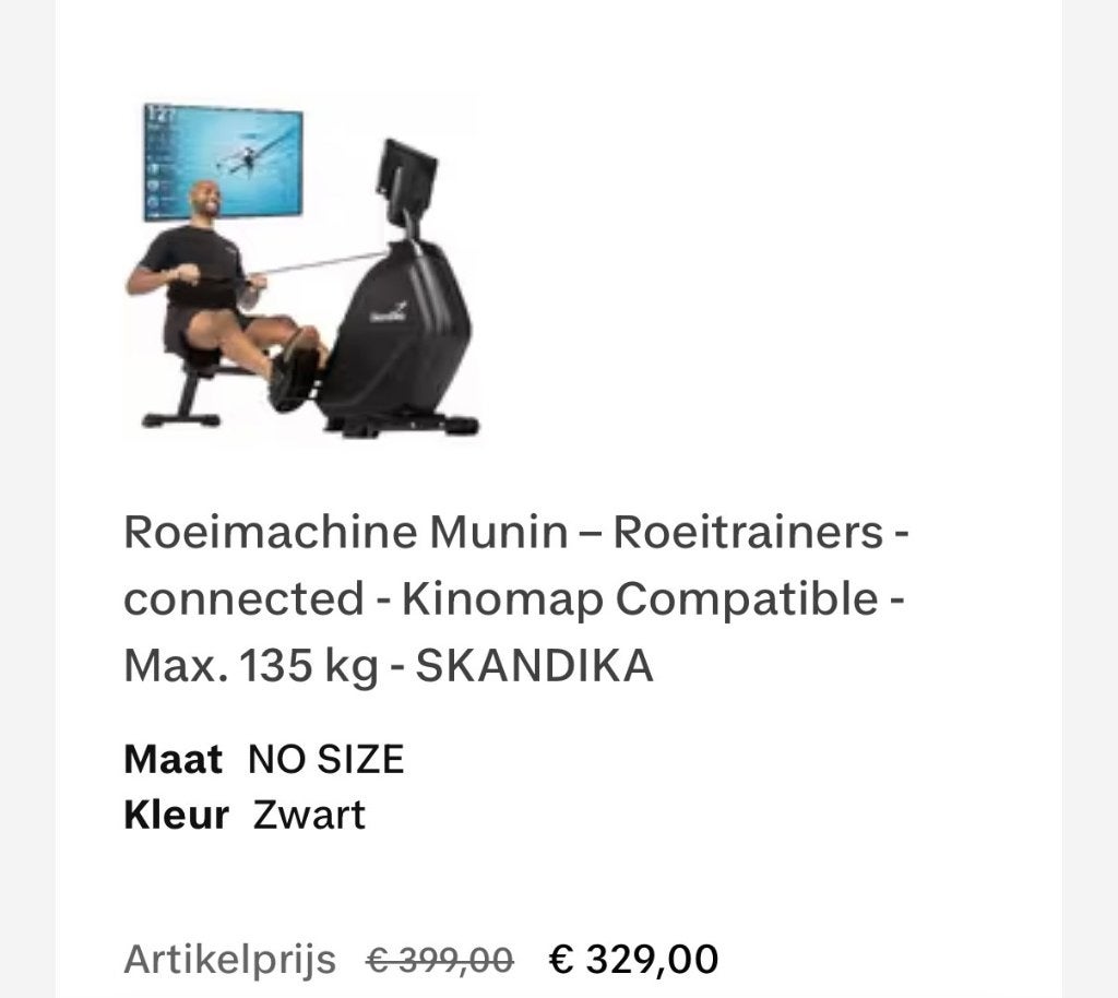 SKANDIKA Roeimachine Munin - Kinomap Compatible
