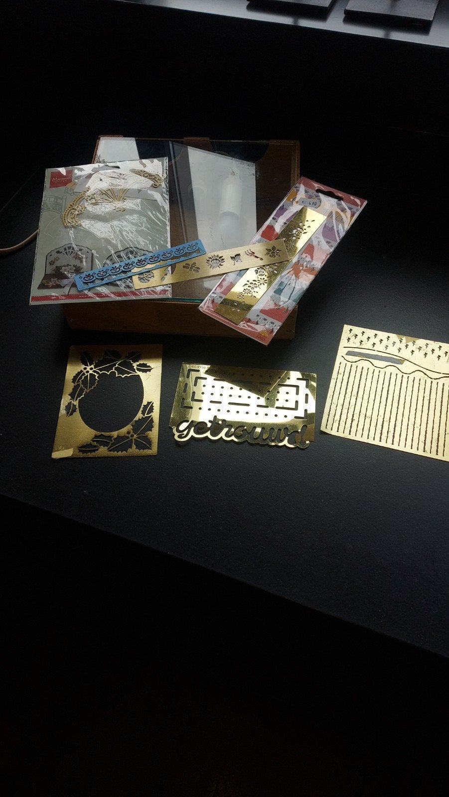 7 Embossing Sjablonen voor Creatieve Projecten, Gebruikt, Geschikt voor karton, Knutselmateriaal, Metaal