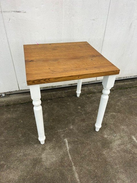 4 mooie bistro thonet restaurant tafel eiken 70x70 wit, Ophalen