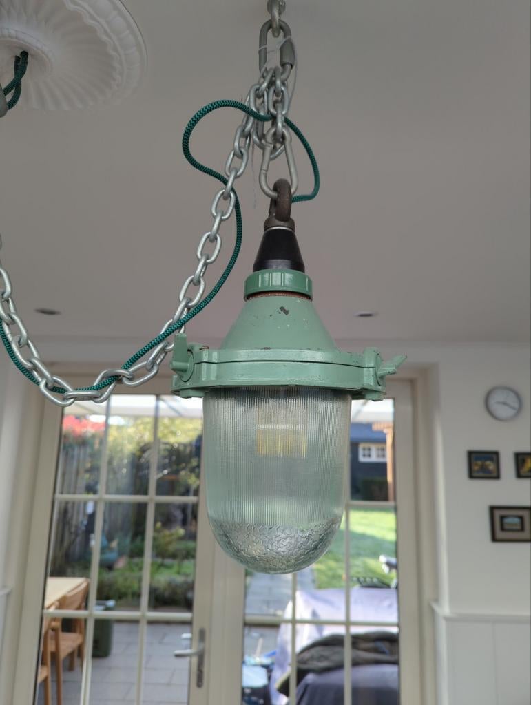 Industriële hanglampen - Russische Fabriekslamp, Ophalen, Gebruikt, Glas, 75 cm of meer