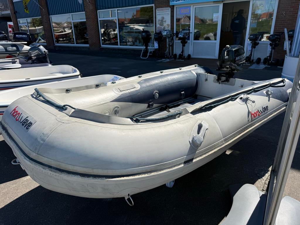 Honwave T30-AE2 rubberboot met aluminium vloer, Watersport en Boten, Rubberboten, Gebruikt, Overige merken, Aluminium, Peddels