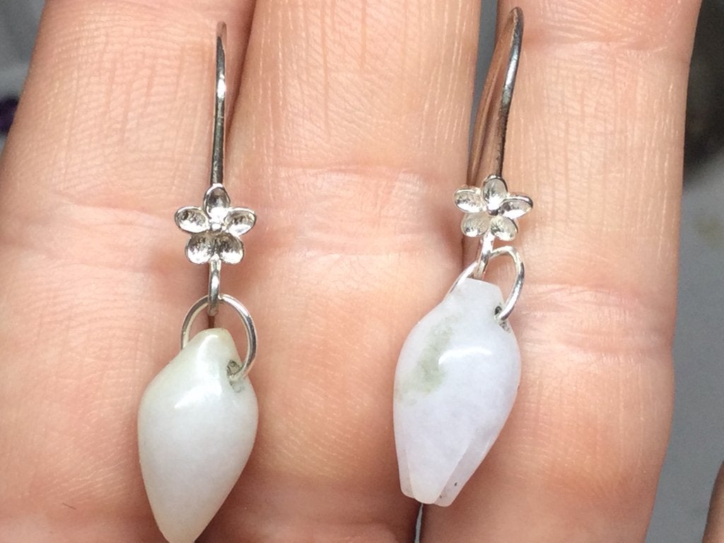 Oorbellen 925 met jade, Hangers, Ophalen of Verzenden, Zo goed als nieuw, Zilver