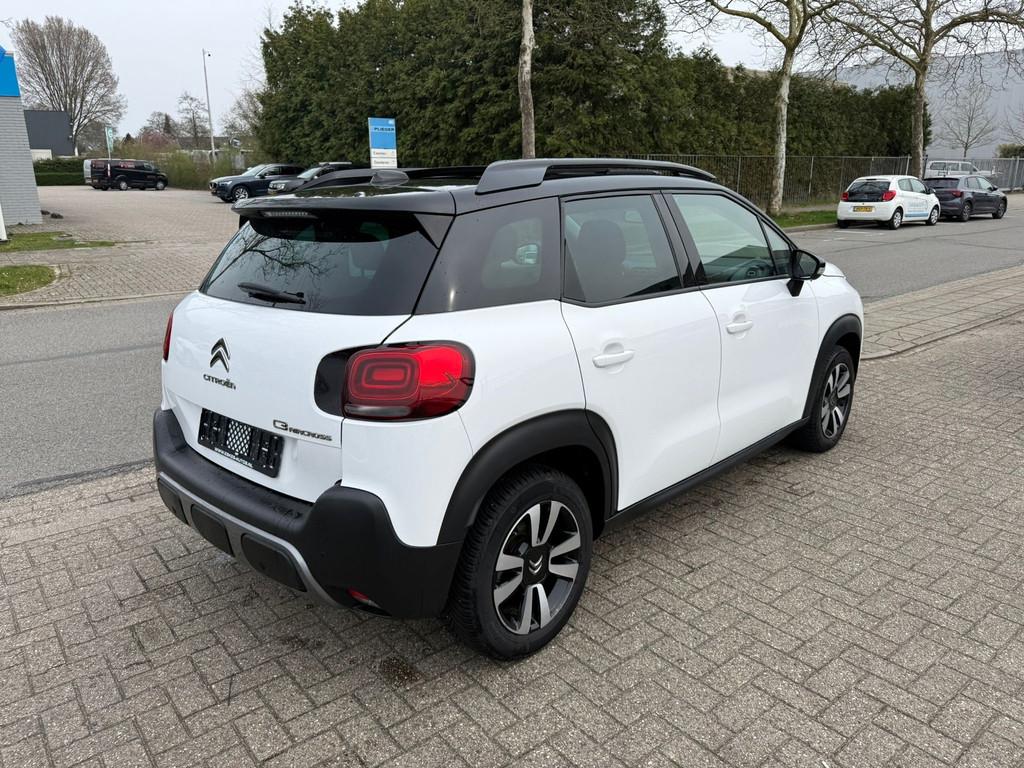 Citroen C3 Aircross 1.2 PureTech S&S Feel Automaat, Panodak,, Gebruikt, 1199 cc, Wit, Origineel Nederlands