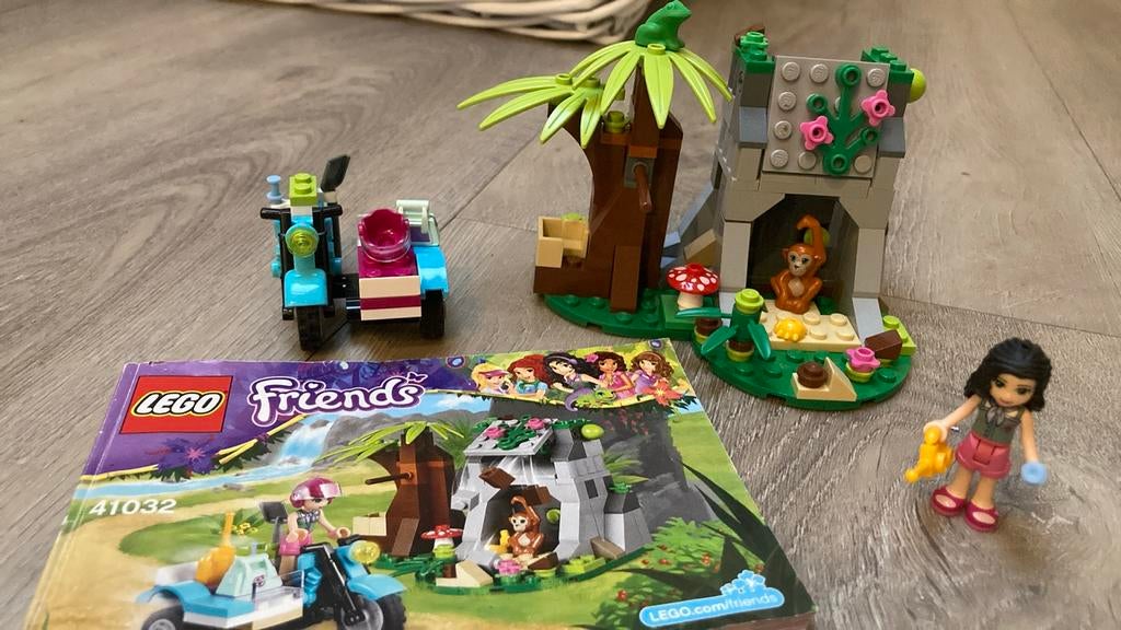 LEGO Friends Jungle Sets: Scooter, Boomhut & Minifiguren, Lego, Friends, Ophalen of Verzenden, Zo goed als nieuw