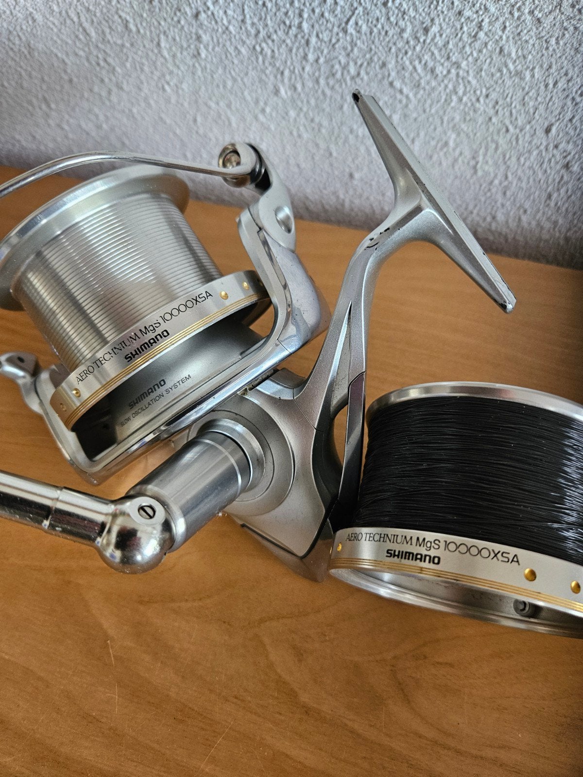 Shimano Aero Technium mgs 10000 XSA molen met reserve spoel, Ophalen of Verzenden, Molen