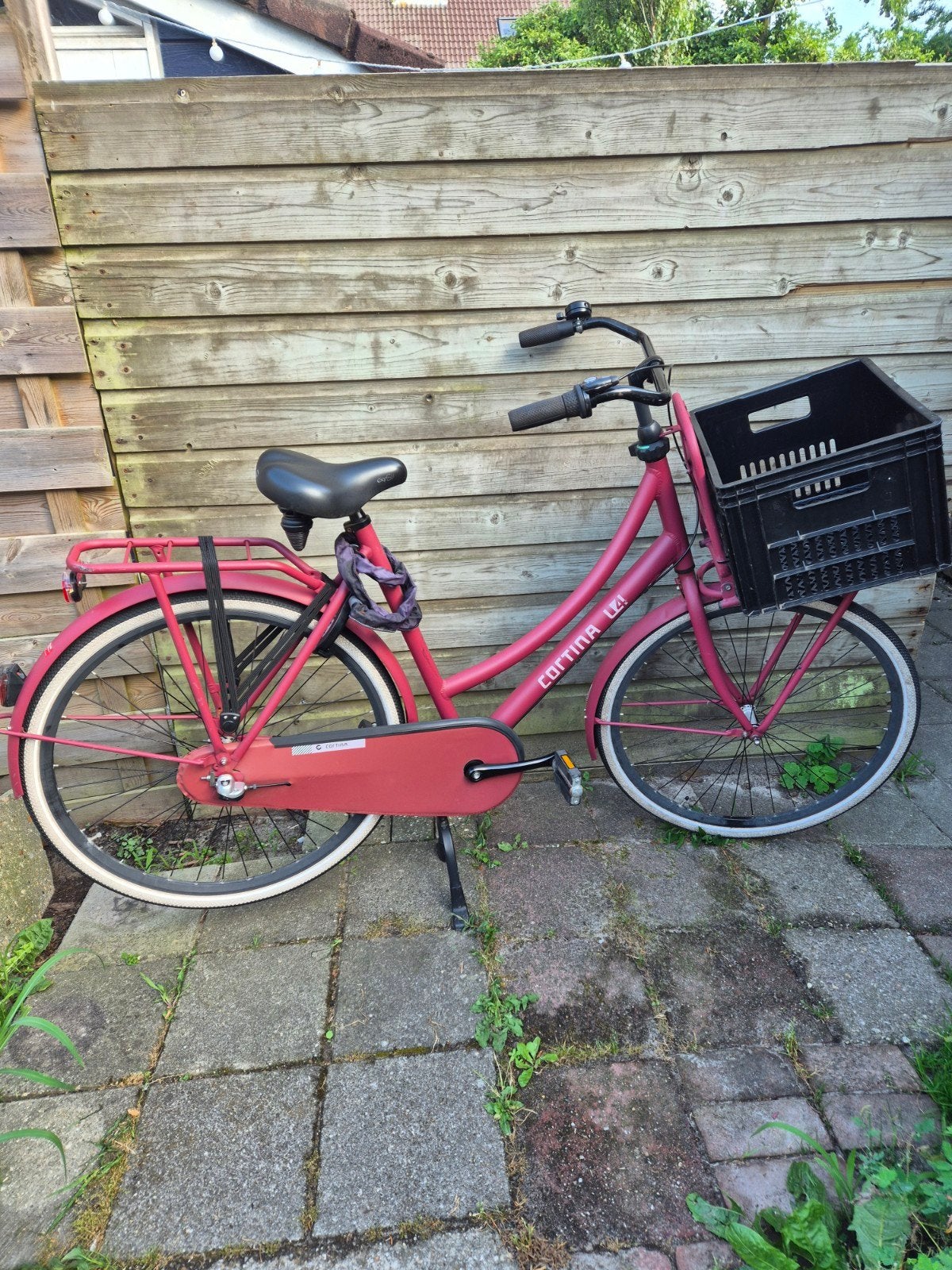 Cortina U4 Transportfiets Dames - Raspberry roze, Terugtraprem, Gebruikt, 50 tot 53 cm, Ophalen