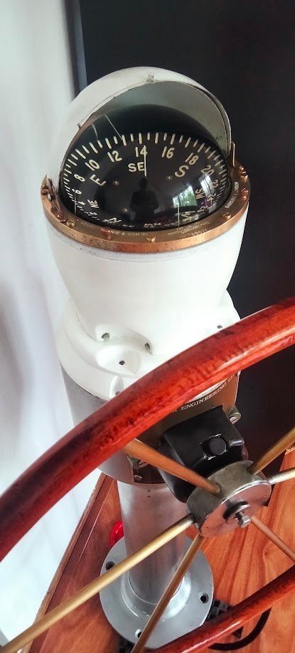 Stuurstand  met 2 x pomp, cilinder, kompas en stuurwiel, Watersport en Boten, Ophalen, Gebruikt, Motor en Techniek, Zeilboot of Motorboot