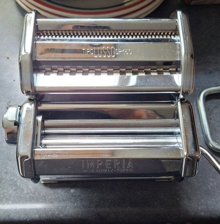 Imperia Tipo Lusso SP150 Pastamachine - Zo goed als nieuw, Zilver, Ophalen of Verzenden, Zo goed als nieuw, Metaal