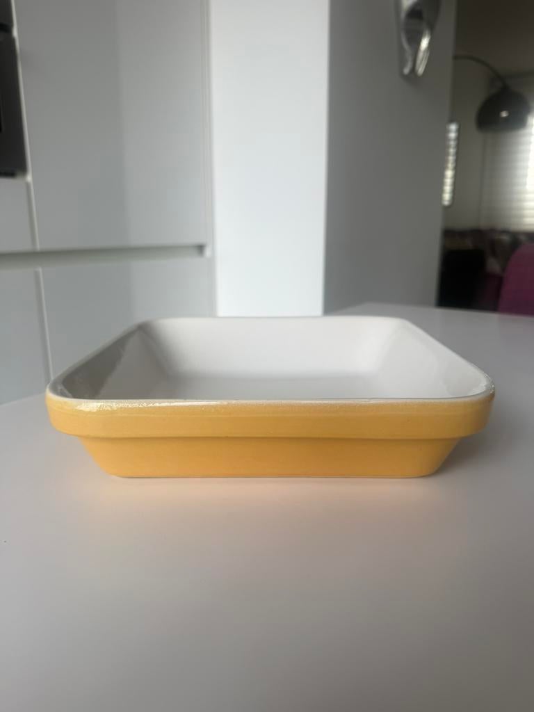 Gele Ovenschaal van CCF - 25x25x5,5 cm, Ophalen, Gebruikt, Overige stijlen, Schaal of Schalen