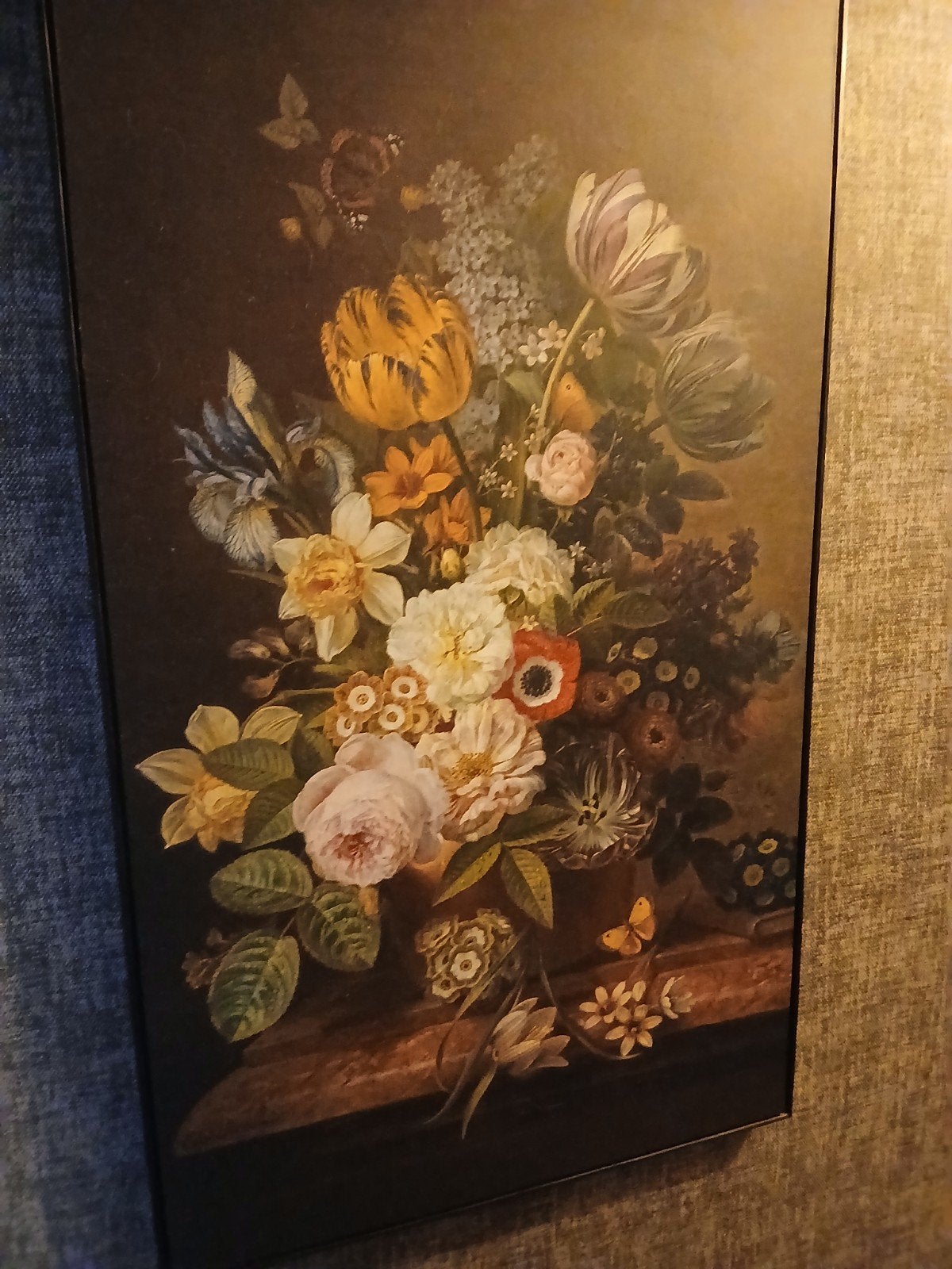 Klassiek bloemstilleven schilderij 70 bij 115 cm, Antiek en Kunst, Ophalen