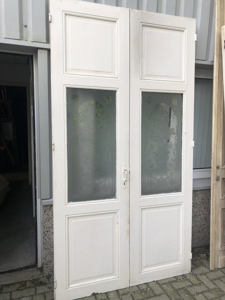 Prachtige ensuitedeuren met geetst glas  uit 1908, La belle porte, Jurgen.hoogenboezem@gmail.com, Binnendeur, Zo goed als nieuw