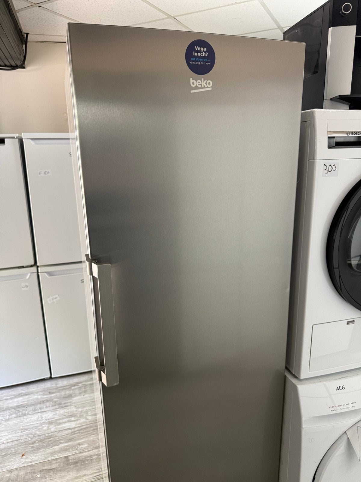 Beko RSSE445M23X Koeling Koelkast RVS 402L 185hoog Gebruikt, 200 liter of meer, Energieklasse A of zuiniger, Contactcenter_nl@beko.com