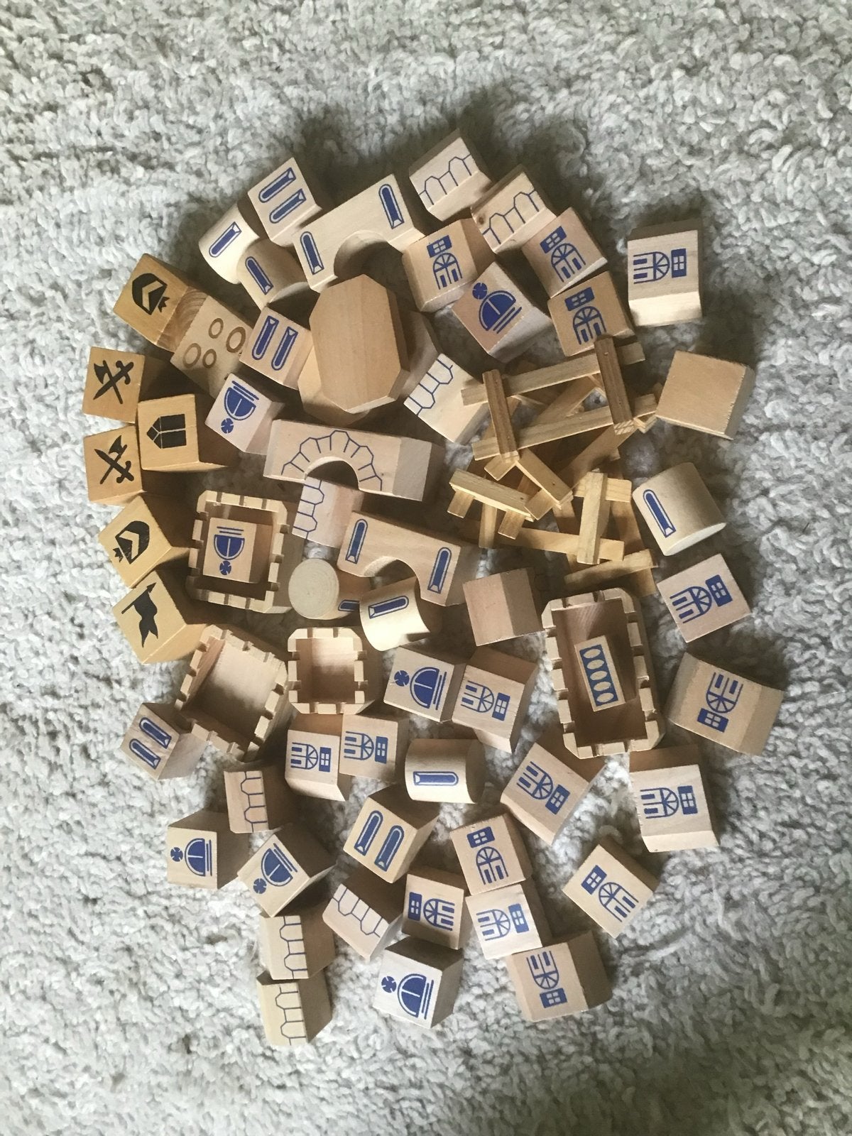 Houten bouwblokken kasteel set opbr giro 555, Ophalen of Verzenden, Gebruikt, Overige typen