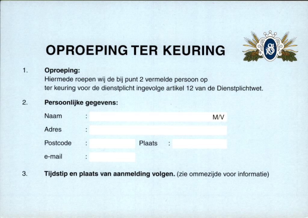 Oproeping ter keuring dienstplichtm, Bavaria, Verzenden, 1980 tot heden, Ongelopen, Overige thema's