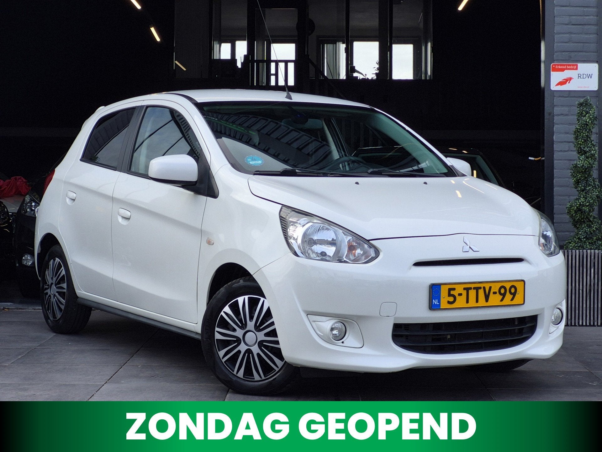 Mitsubishi Space Star 1.2 Invite|Automaat|Airco|1e Eig|NAP|, Auto's, Stof, Gebruikt, Wit, Origineel Nederlands