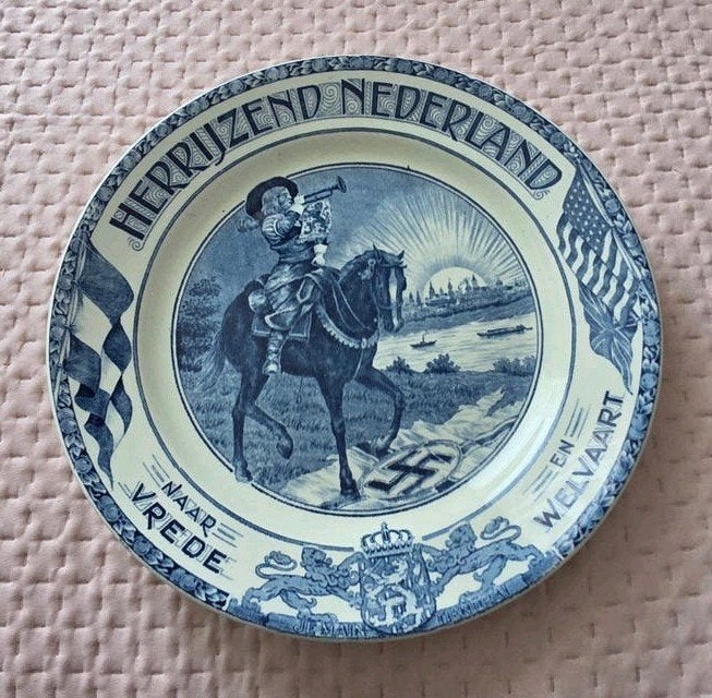 Bevrijdingsbord 1945 - Herrijzend Nederland (Société Cér, Antiek en Kunst, Ophalen of Verzenden