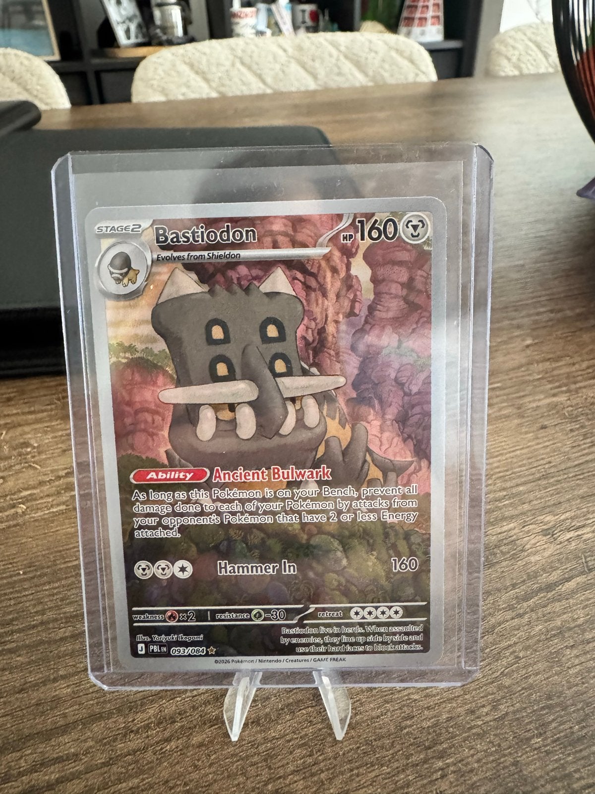 Pokémon Kaart Bastiodon - Bulwark, Ophalen of Verzenden, Zo goed als nieuw, Losse kaart