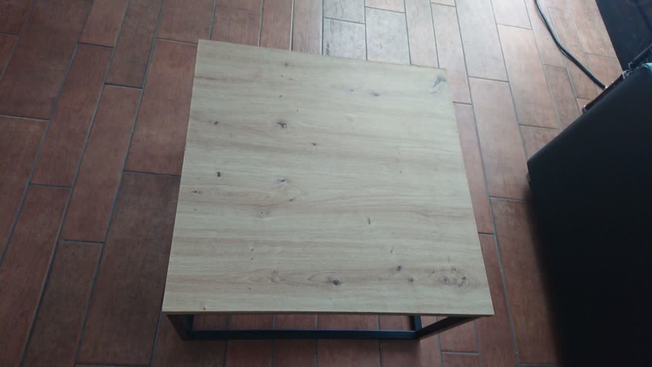 Salontafel 60x60x36 cm met metalen poten, Ophalen of Verzenden