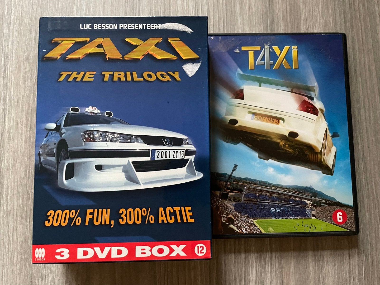 Taxi The Trilogy + Taxi 4 DVD Boxset - Actiekomedie, Cd's en Dvd's, Actiekomedie, Nederlands, Ophalen of Verzenden, Zo goed als nieuw