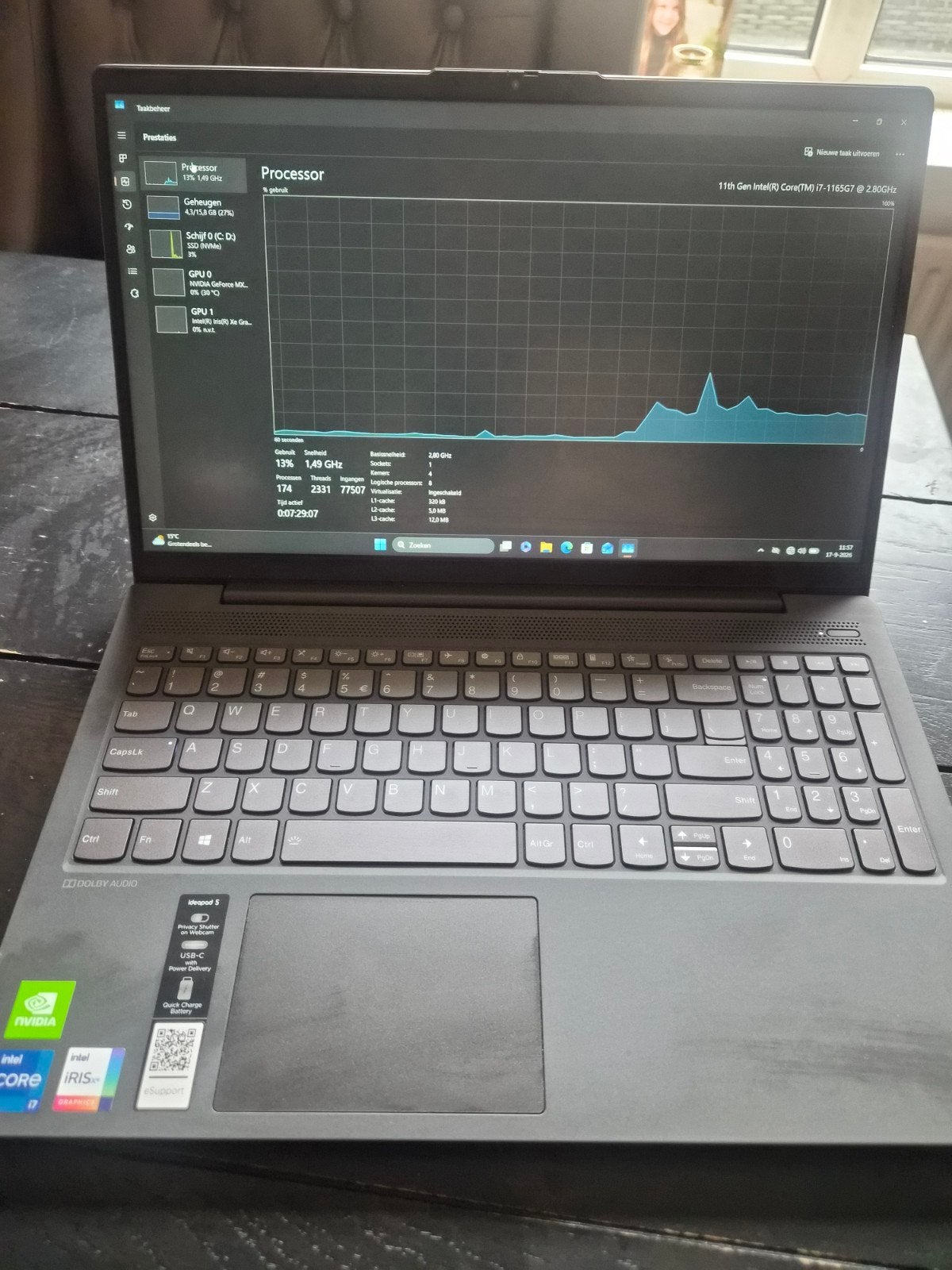 lenovo ideapad 5, 256 GB, Met videokaart, 2 tot 3 Ghz, 15 inch