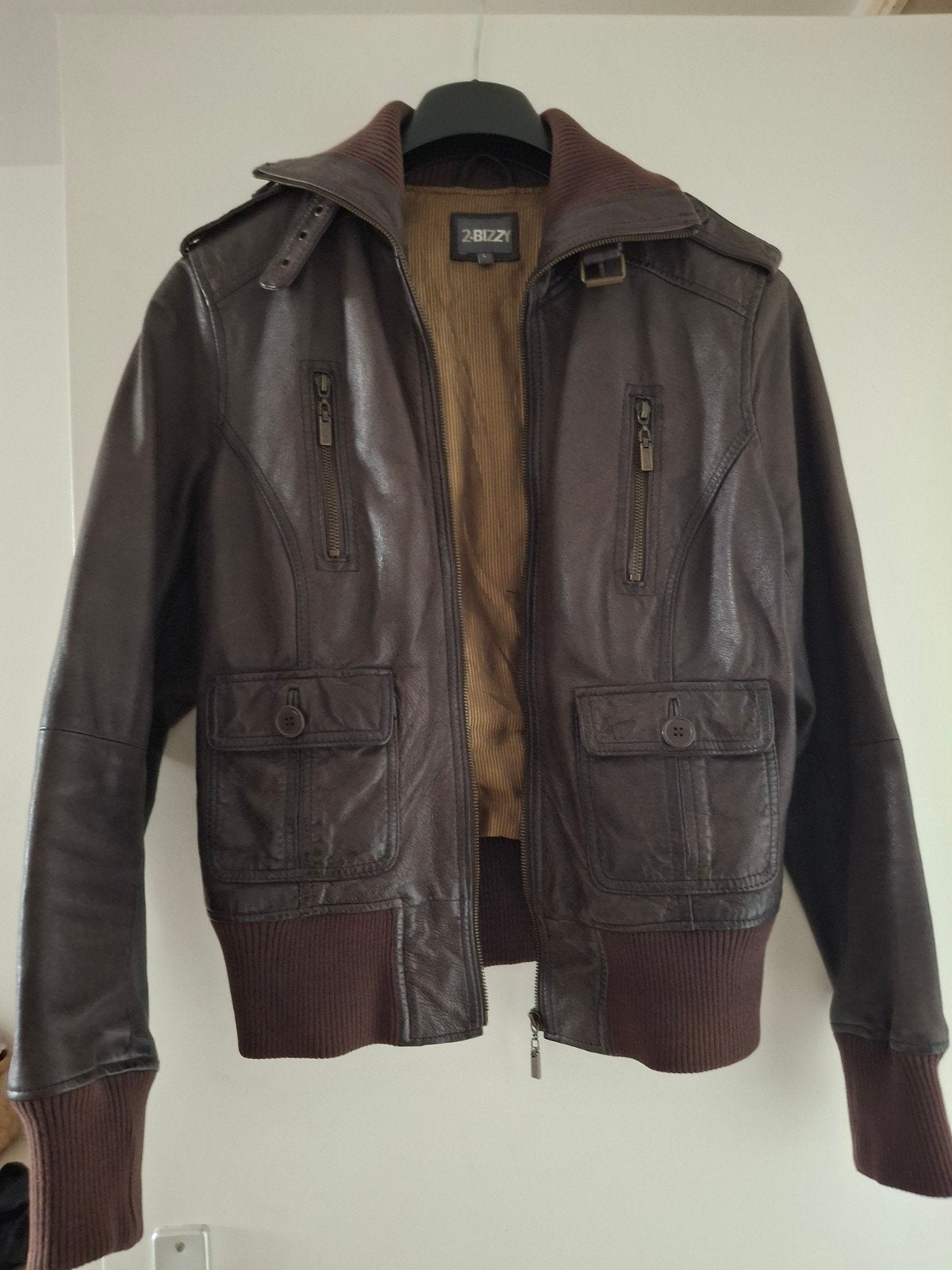 echt leder!!!mt L, Ophalen, Maat 38/40 (M), Zwart
