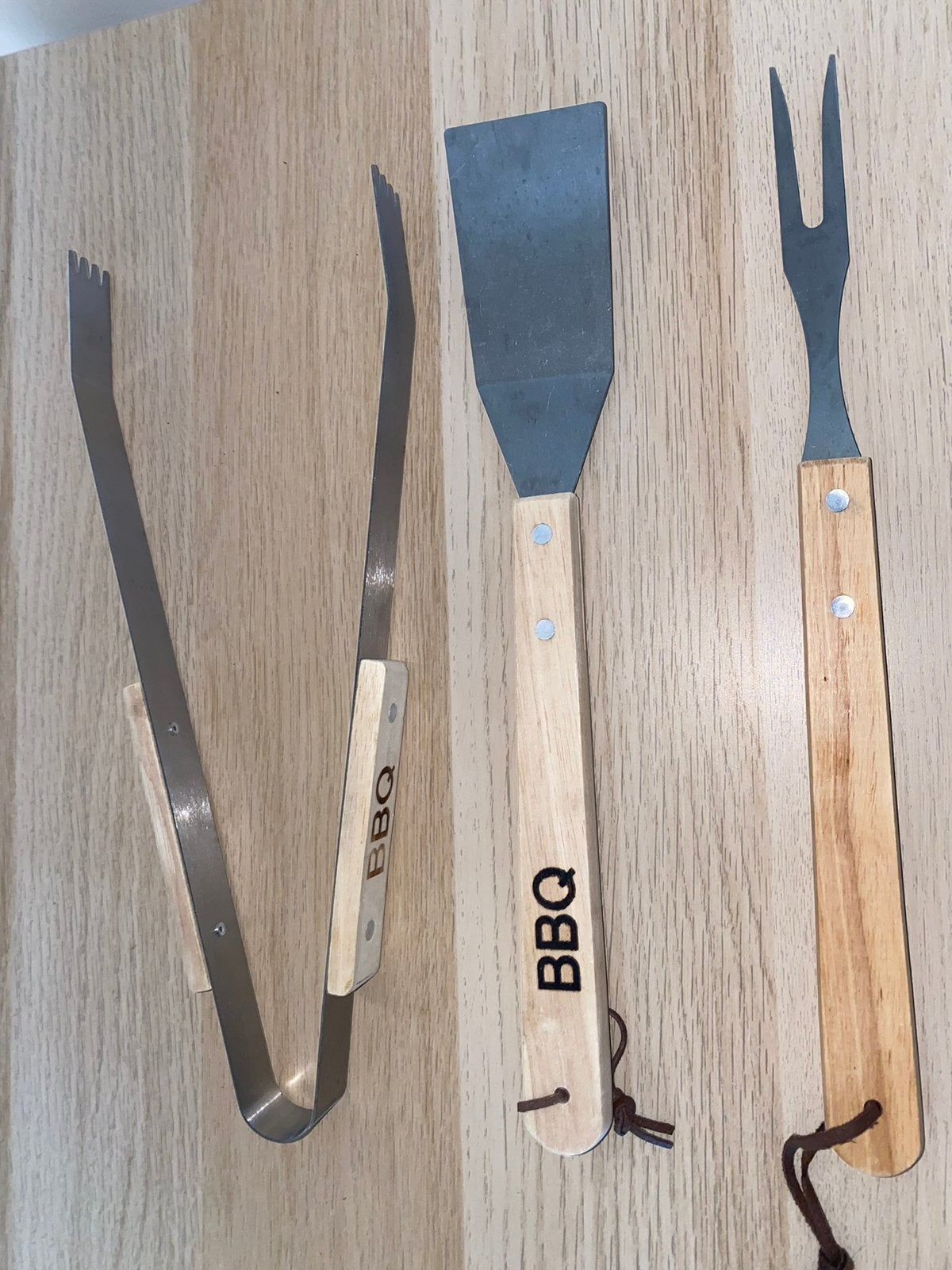 BBQ Gereedschap Set - Tang, Spatel, Vork, Ophalen of Verzenden, Zo goed als nieuw