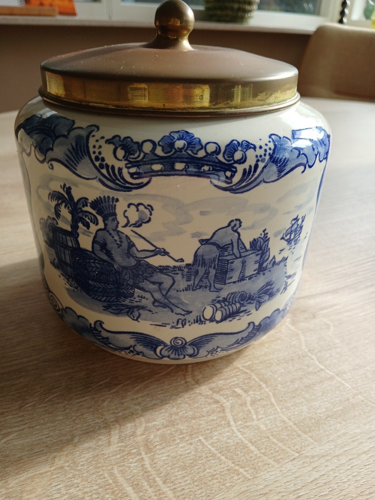 Antieke Goedewaagen Gouda Tabakspot - Delfts Blauw, Antiek en Kunst, Ophalen of Verzenden